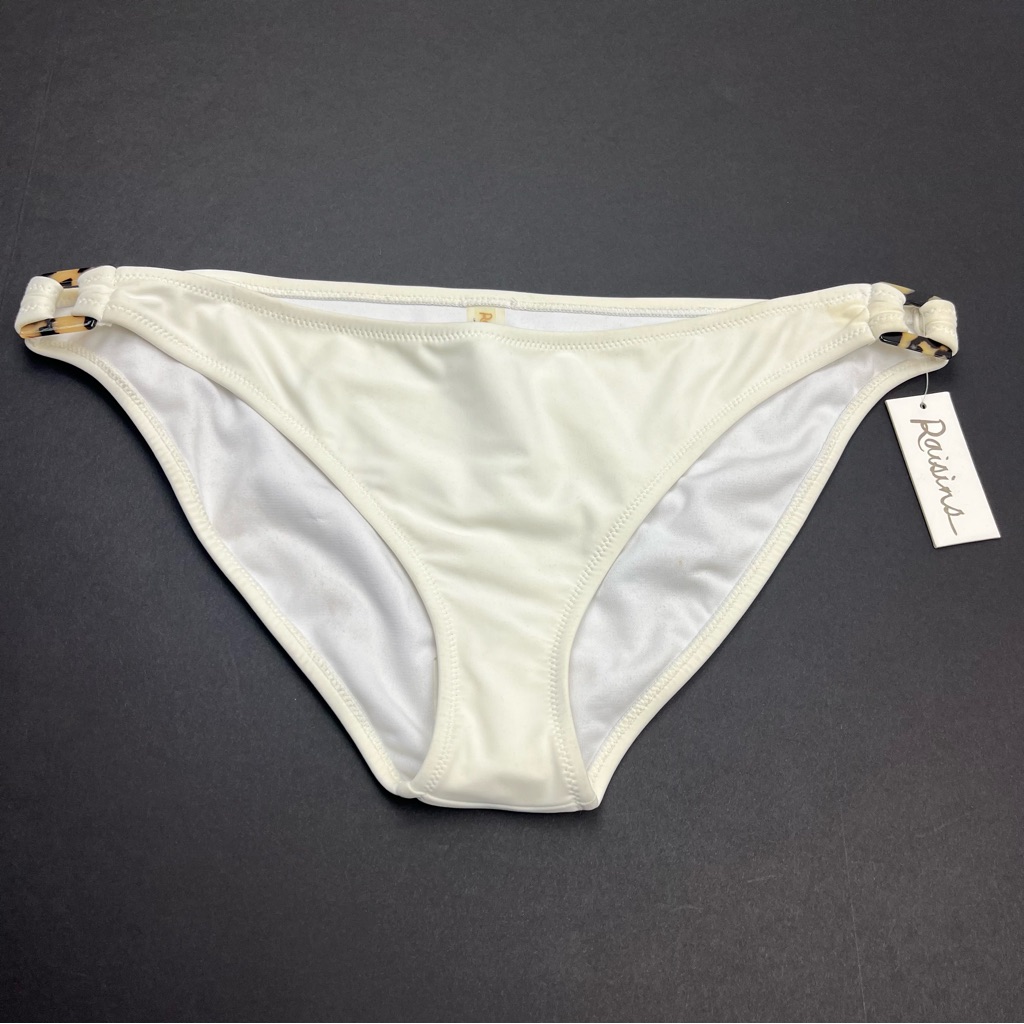 Raisins Juniors Cali Solids O-Ring Size Xl White Bikini Bottom D710078 New *Flaw